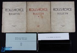 Rolls Royce Automobile Sales Catalogues / Brochures and Bulletin magazines (9) to include Silver