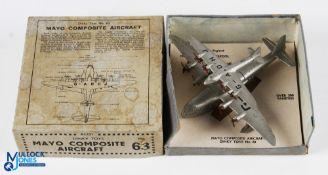 Dinky Toys Pre-War Boxed 63 Mayo Composite Aircraft 63a silver G-ADHK 