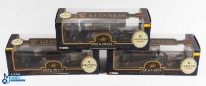 Corgi Guinness Past & Present Diecast Sets (3) - 59563 Renault premium curtainside & Leyland Comet