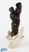 Bronze Marga by Paor Spain Man & Woman Sculpture Figure, a large 20