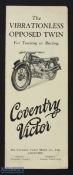 Coventry Victor 1920s brochure - 4 page brochure illustrating their two models of Motor Cycles and