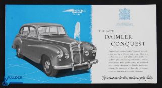 The New Daimler Conquest 1953 Brochure - 4 pages with 2 illustrations of this car & detailed