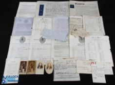 Documents - an interesting group of mid 19th.c documents including an apprentice indenture, a