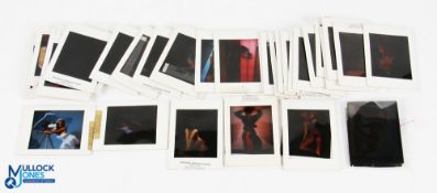 c1980-1990s Glamour Colour Slides, 34 in card mounts and a selection of 13 loose, large format slide