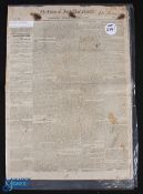 Slavery - Important Edition of the National Intelligencer issued in Washington on November 30th