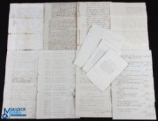 Kelso - Roxburghshire 1778-1840. An archive of 13 mss and printed documents and letters relating