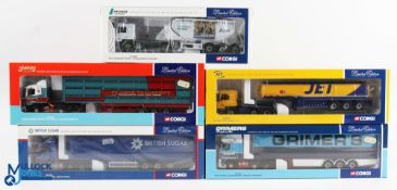 Corgi 1/50 Scale Lorries (5) - CC12009 Man feldbinder tanker Lafarge Zement, CC12708 ERF ECS