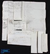 Documents - group of interesting printed and ms documents including a cheque dated 1803, some