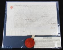 Queen Victoria's Seal of the Duchy of Lancaster 1901: A very fine example of this rare seal,