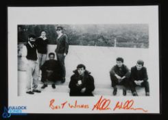 Beatles Allan Williams Signed Autograph on a photocopy printed early Beatles photograph (Beatles