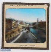 Bristol; A Magic Lantern finely hand coloured Photographic Slide 1880-90s. Showing St Augustines