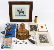 Military and Collectibles, to include framed print Calvary officer, one only Napoleonic style