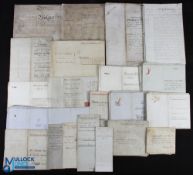 Bassingbourne, Cambridgeshire - extensive archive of deeds and documents c18th and 19th century