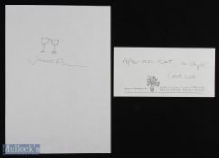 Autograph - Author - Jancis Robinson Original Self Portrait Sketch in pen, measures 21x30cm approx.,