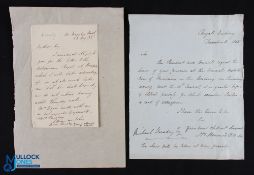 William Wyon - Chief Engraver at The Royal Mint, and Artist and Michael Faraday Scientist - als from