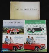 Austin Healey Automobile Sales Catalogues / Brochures (5) to include Austin Healey 100s built for
