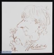 Entertainment - Roman Polanski - Original Self Portrait Sketch in pencil, measures 25x25cm approx.