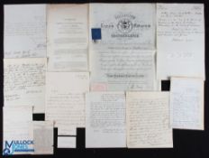 Medical - interesting group of documents relating to Dr William Thiselton Dyer (1812-1865), a