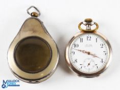German Miners Pocket Watch Case stamped to rear Wilhelm Samuel Uhrmachermeister Mulheim Rhein