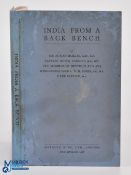 India - 'India from a Back Bench', Methuen & Co, 1934 - a rare collection of essays by four back