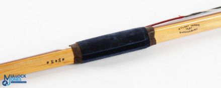 Stuart Homer 1987 Shrewsbury Longbow with maker's details, 35 / 26 detailed, measures 164cm approx.,