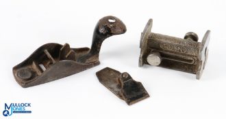 Stanley No. 100 Flat Bottom Tail Handled Sweetheart plane- plus No.95 Mortice Gauge, (2)