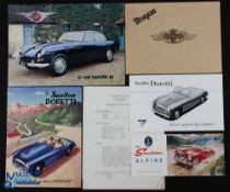 Assorted Automobile Sales Catalogues / Brochures (4) featuring The Swallow Doretti, The Sunbeam