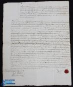 Norfolk - Kenninghall - interesting surrender document on paper dated 1747 being an obligation