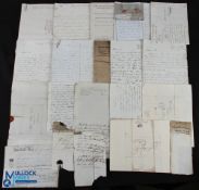 Historical Letters good group of letters mostly early 19th c including correspondence regarding