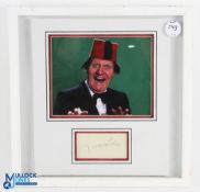 Entertainment - Tommy Cooper Autograph Display features an autograph album page below a print of