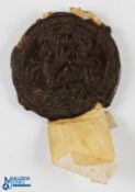 Royal Seal - James I - Wales a rare example of the Royal Seal of James I, originally attached to a