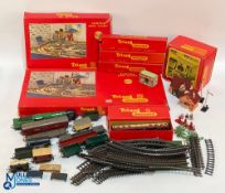 Mixed OO Gauge Model Railways and Accessories - RS21 loco and 3 coach set in box, RS24 box, Hornby