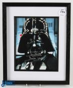 Entertainment - Star Wars - Dave Prowse Darth Vader Autograph Display - signed in ink to colour