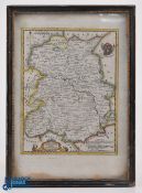 Shropshire - Map - miniature map of the county by Thomas Kitchen, mid-18th c, framed