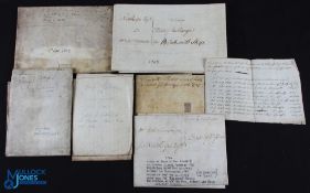 Vellum Indentures - group of six attractive 18thc indentures, various measures including the sale of