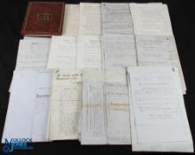 Lancashire - Accrington - a fine archive of documents all relating to the death and legacies of John