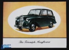 The Triumph Mayflower 1951 Brochure - 4 pages illustrating this model with details and