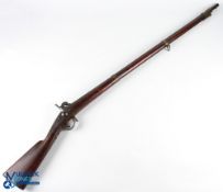 Russian Crimean War Period 1841 dated Percussion Musket Lock dated 1841 with regulation brass mounts