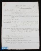 Worcestershire - Rockingham Hall, Hagley c1870 an extensive inventory of the furniture and