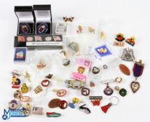 A Collection of Enamel, Metal and Silver Badges - plus a silver medal, to include charity badges,