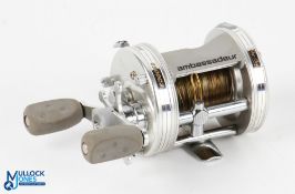 ABU Garcia Ambassadeur 6500C3 Multiplier Reel in grey / steel finish, twin grey handles, sliding