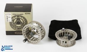 Vison Coma 6/7 alloy trout fly reel with spare spool, 3.75