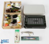 A collection of fly containers, made up of: C&F Designe waterproof fly box, 7.5