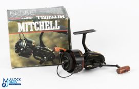 Mitchell 300 Pro fixed spool reel good bail, wood handle, roller bearing