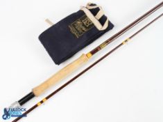 Hardy Alnwick Jet Fibalite trout fly rod 9ft 2pc line 7#, alloy uplocking reel seat, agate lined