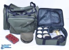 2x EPC Expert Carp Gear Fishing Bags, a multi pocketed waterproof lined bag with shoulder strap, and