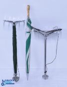 Gambird Shooting Stick/ Umbrella, plus an unbranded shooting stick and large umbrella - Pickford