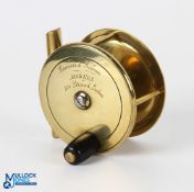 Bowness & Bowness Makers, 220 The Strand, London brass centre pin reel 3.25