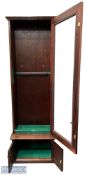 Period Mahogany snooker, pool, billiards cue, fishing rods Storage Cabinet