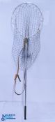 Gye Landing Net, with leather back strap harness aluminium framed net G+